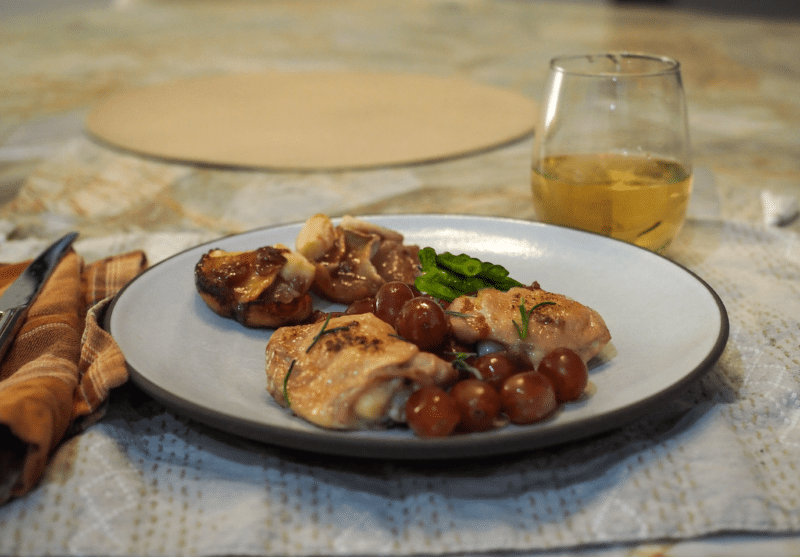 PanRoasted Chicken and Grapes Divine Dish